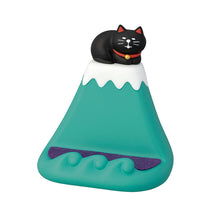 Load image into Gallery viewer, Decole Concombre Relaxing at Fuji Smartphone Stand - Black Cat
