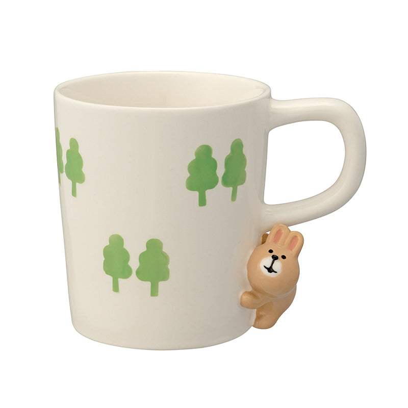 Decole Concombre Animal Peeping Mug - Rabbit