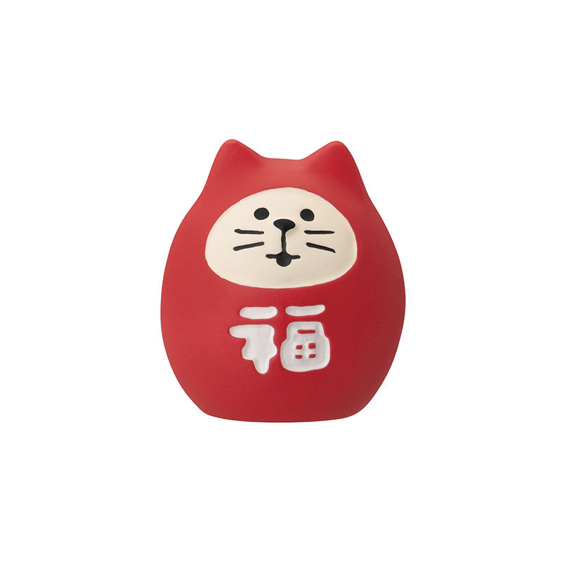 Decole Concombre - Mamefuku Mascot - Lucky Cat Daruma (Small)