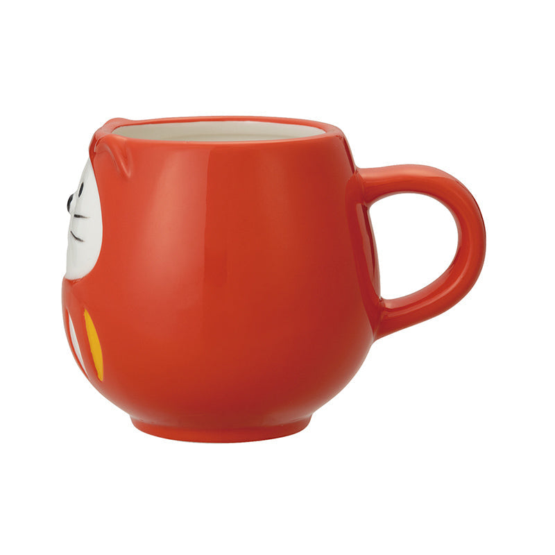 Decole Concombre Daruma Mug - Lucky Cat -Red