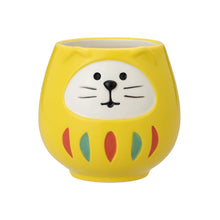 Load image into Gallery viewer, Decole Concombre Daruma Mug - Lucky Cat -Yellow
