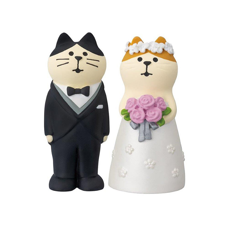 Decole Concombre Figurine - Wedding - Western-style Cat Pair set