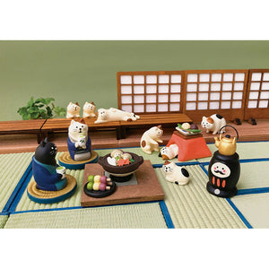 Decole Concombre Figurine - Tea House - Round Tatami Cushion