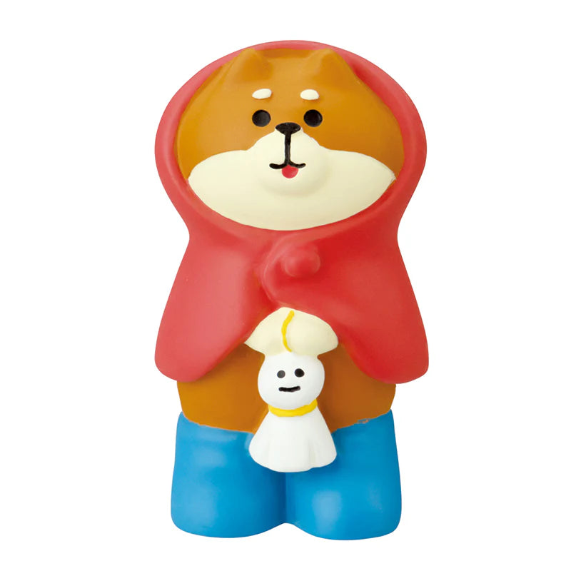 Decole Concombre Figurine - Walking In The Rain - Raincoat Dog