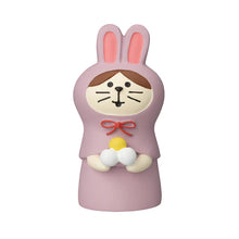 Load image into Gallery viewer, Decole Concombre Figurine - Moon Viewing Party - Purple Hooded Rabbit
