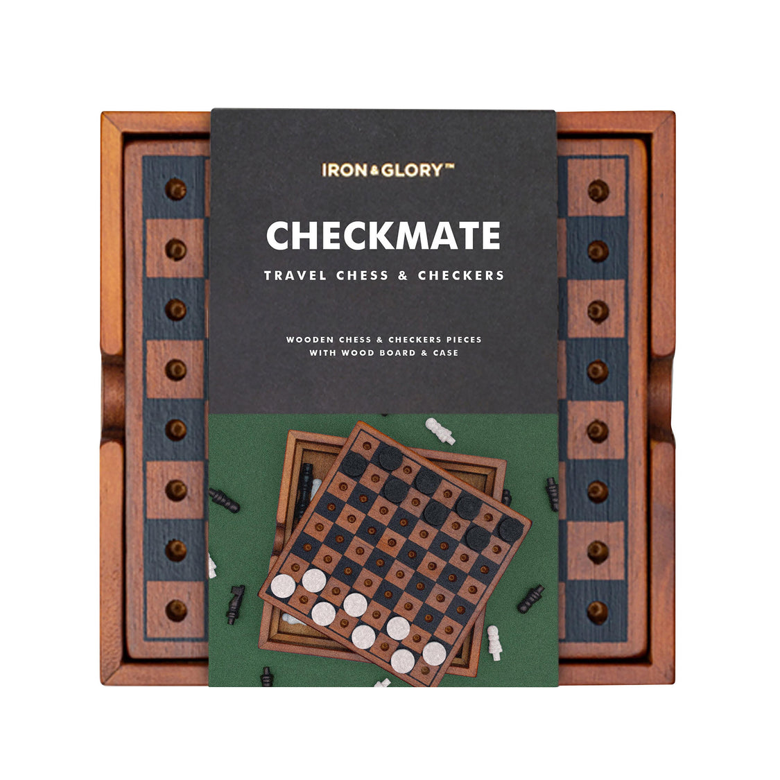 Luckies Iron & Glory - Chess & Checkers Multi-Coloured 14x3x14cm