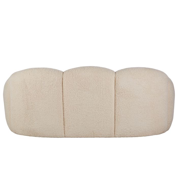 Isalbi Amalfi Formes Teddy Bear Curved 3 Seater Sofa Off White 200x84x76cm
