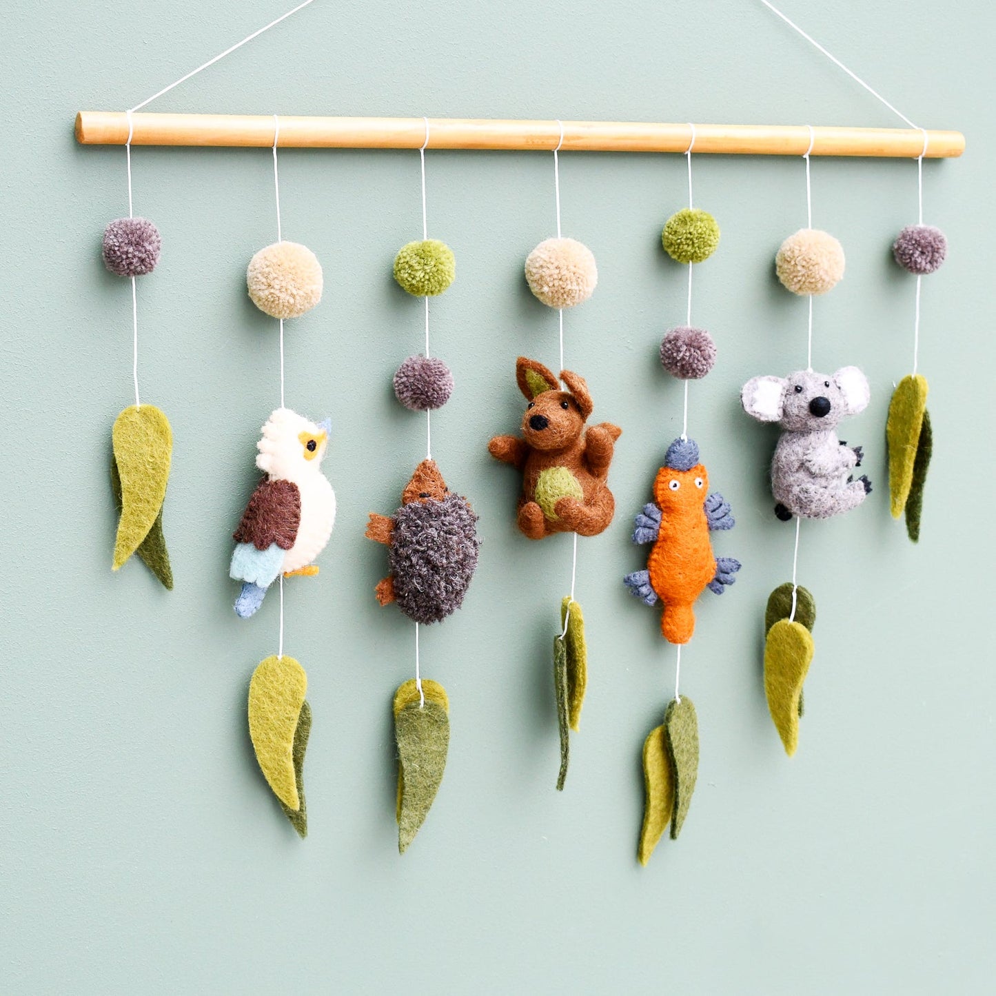 Tara Treasures Nursery Cot Mobile Hanging Australian Animals