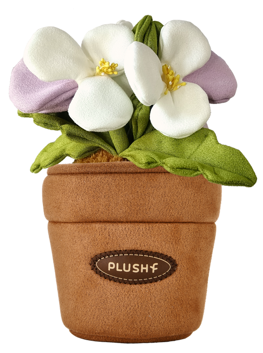 PlushWoods Viola Cornuta Plant Plush With Pot 18cm
