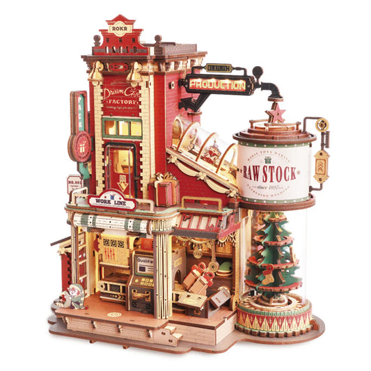 Robotime ROKR Christmas Dream Gift Factory Wooden Music Box EAB01