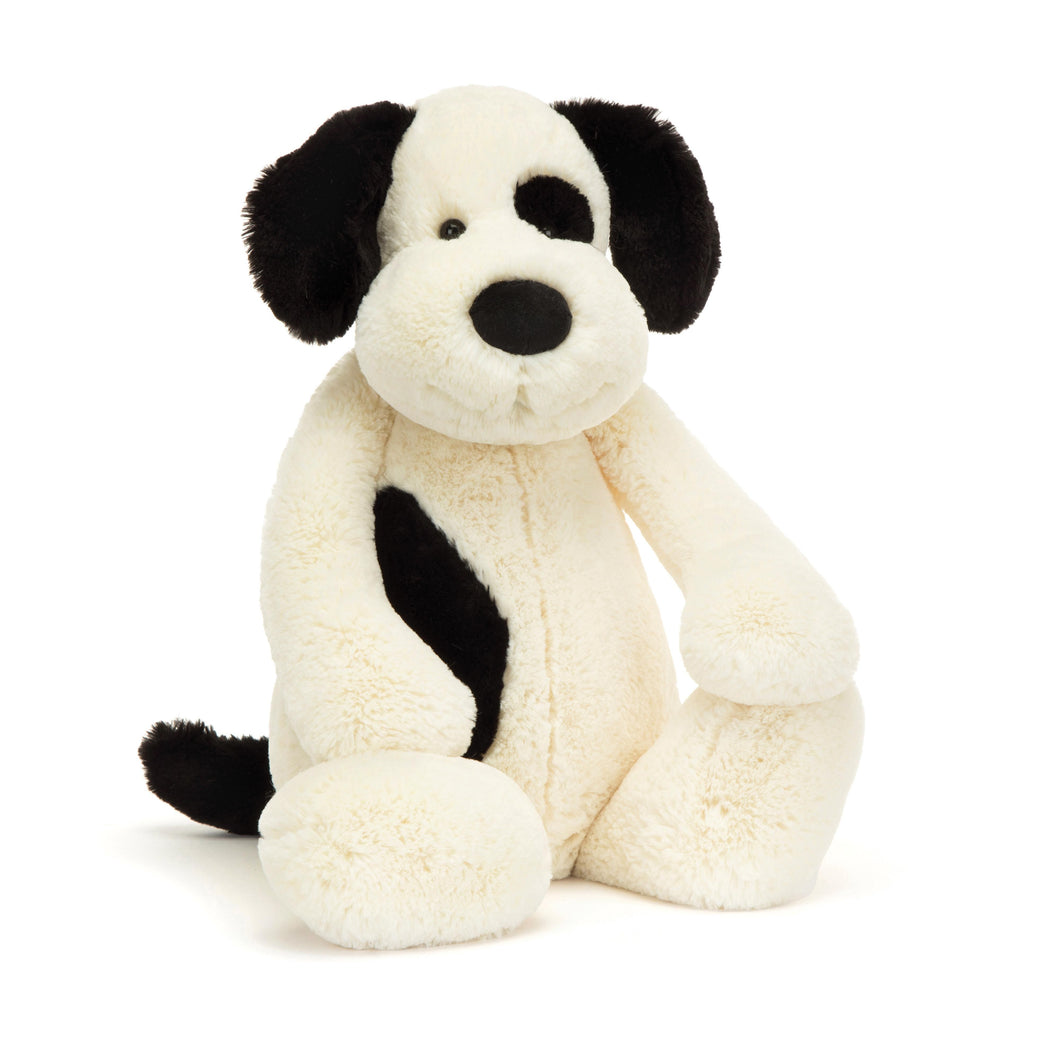 Jellycat Bashful Black & Cream Puppy Really Big 90cm