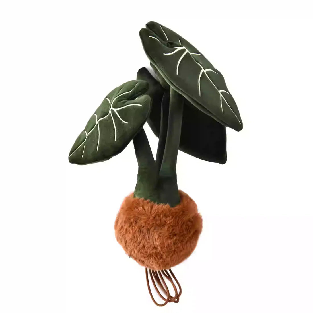 PlushWoods Alocasia Frydek Plant Plush With Pot 25cm