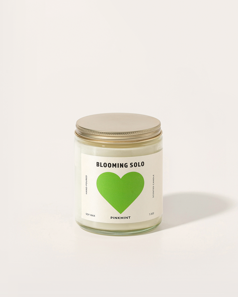 Pinkmint Candle Blooming Solo Soy Candle