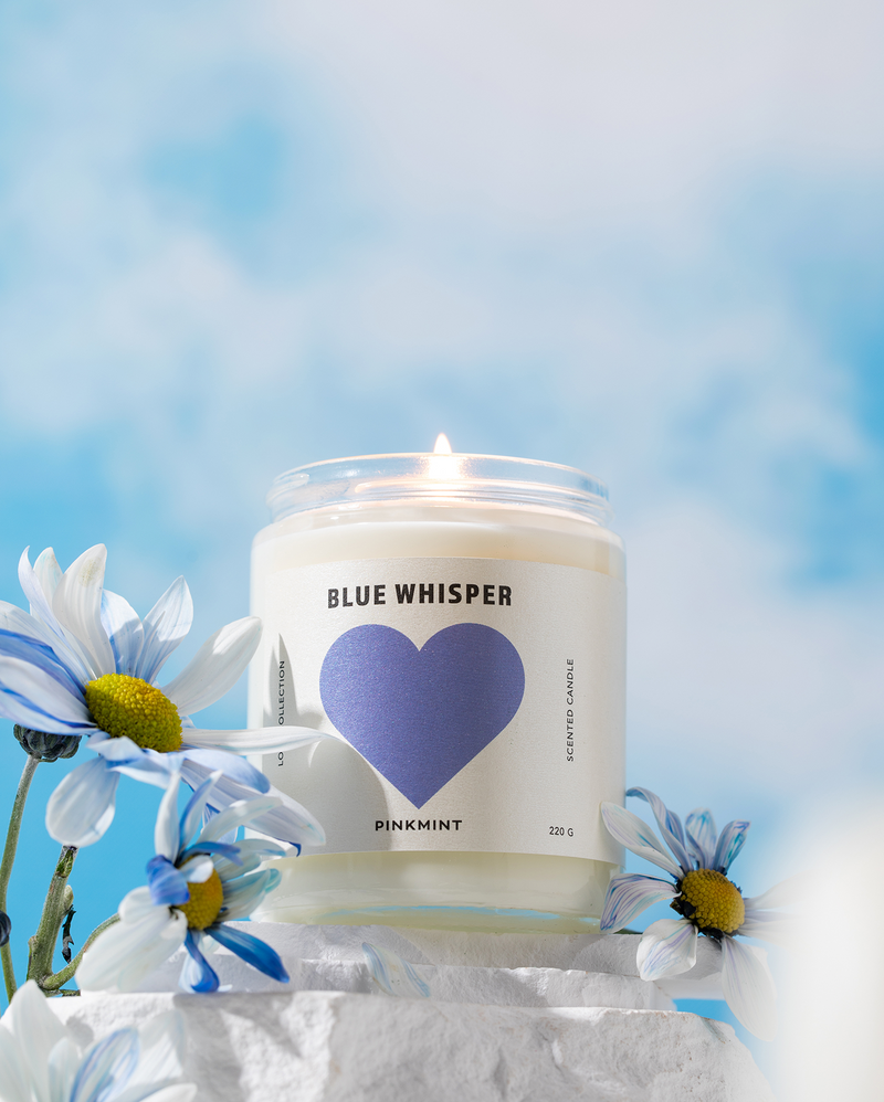 Pinkmint Candle Blue Whisper Soy Candle