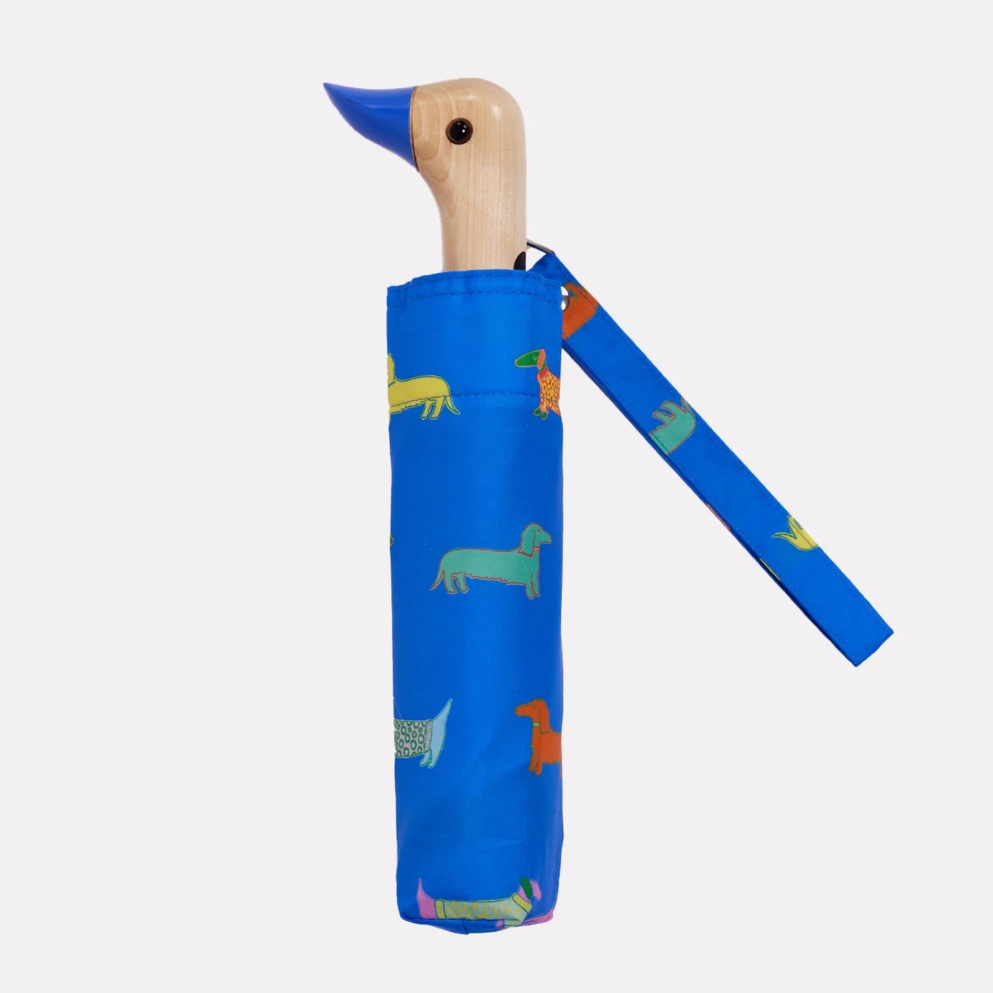 Original DuckHead Duck Umbrella Compact - Dogs in Blue Multi-Coloured
