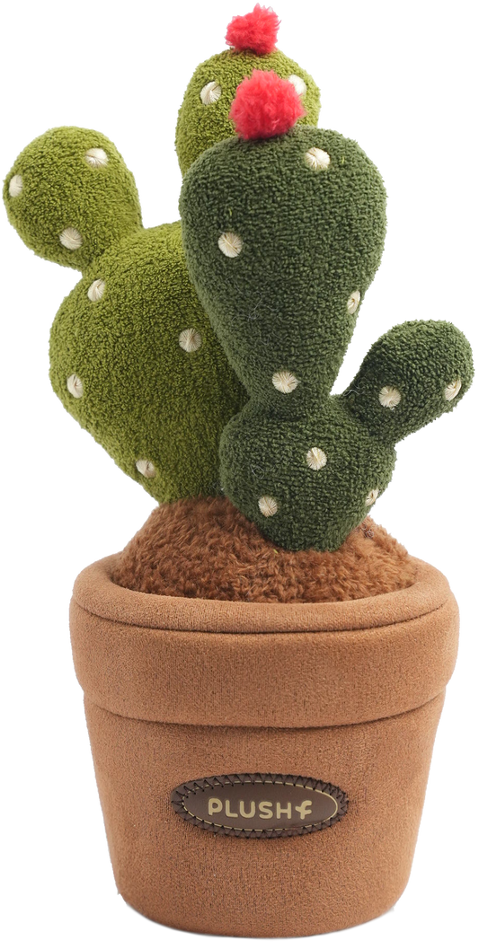 PlushWoods Bunny Ear Cactus Plant Plush With Pot 25cm