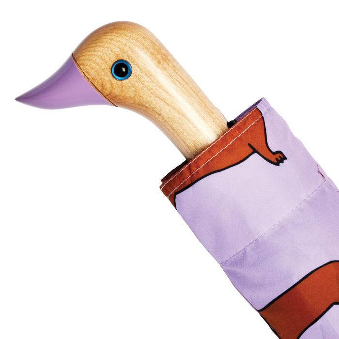 Original Duckhead Duck Umbrella Compact - Coucou Suzette Dachshund Purple 5x7x35cm