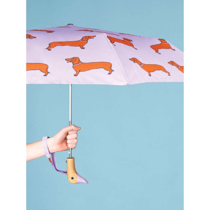 Original Duckhead Duck Umbrella Compact - Coucou Suzette Dachshund Purple 5x7x35cm