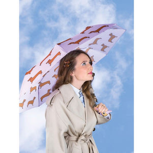 Original Duckhead Duck Umbrella Compact - Coucou Suzette Dachshund Purple 5x7x35cm