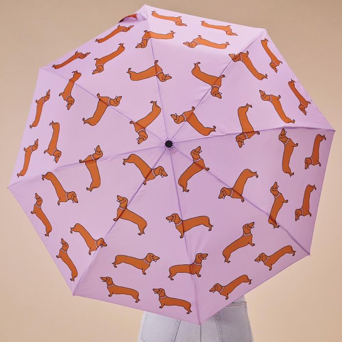 Original Duckhead Duck Umbrella Compact - Coucou Suzette Dachshund Purple 5x7x35cm