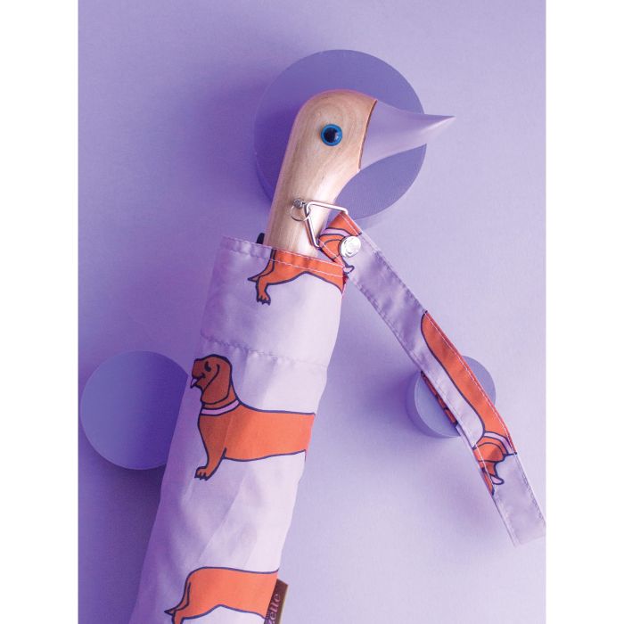 Original Duckhead Duck Umbrella Compact - Coucou Suzette Dachshund Purple 5x7x35cm