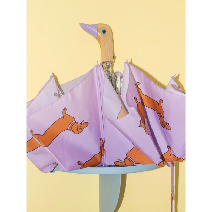 Original Duckhead Duck Umbrella Compact - Coucou Suzette Dachshund Purple 5x7x35cm