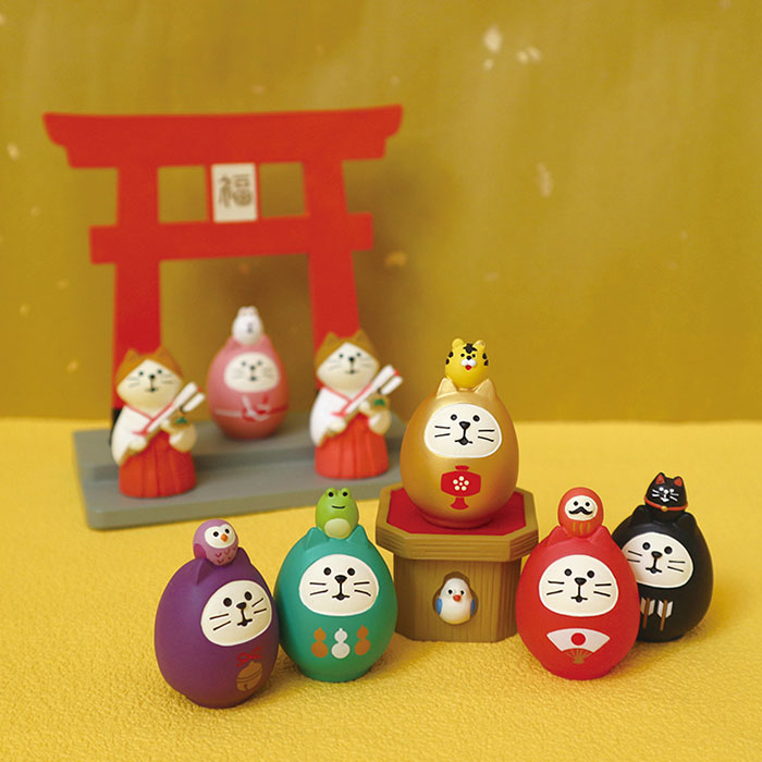Decole Concombre - Fuku Mono Lucky Cat Daruma Gold