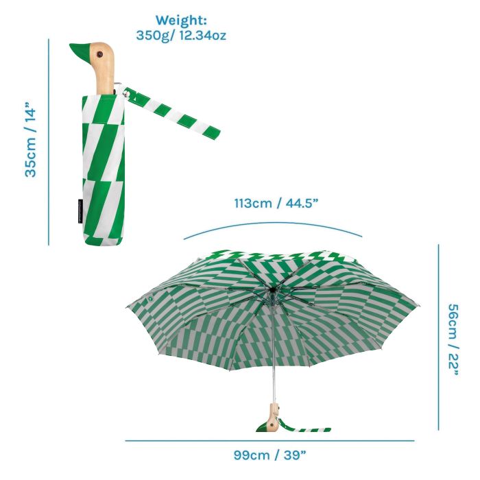 Original Duckhead Duck Umbrella Compact - Kelly Bars 5x7x35cm