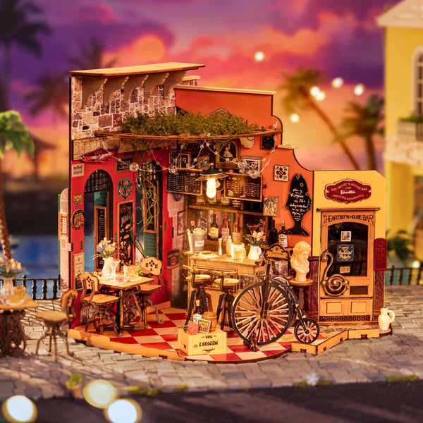 Robotime Rolife Cheers Bar & Dining DIY Miniature House DG173