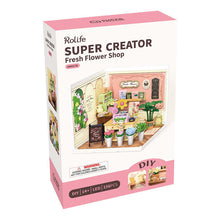 Load image into Gallery viewer, Robotime Rolife Fresh Flower Shop DIY Miniature House DW017B

