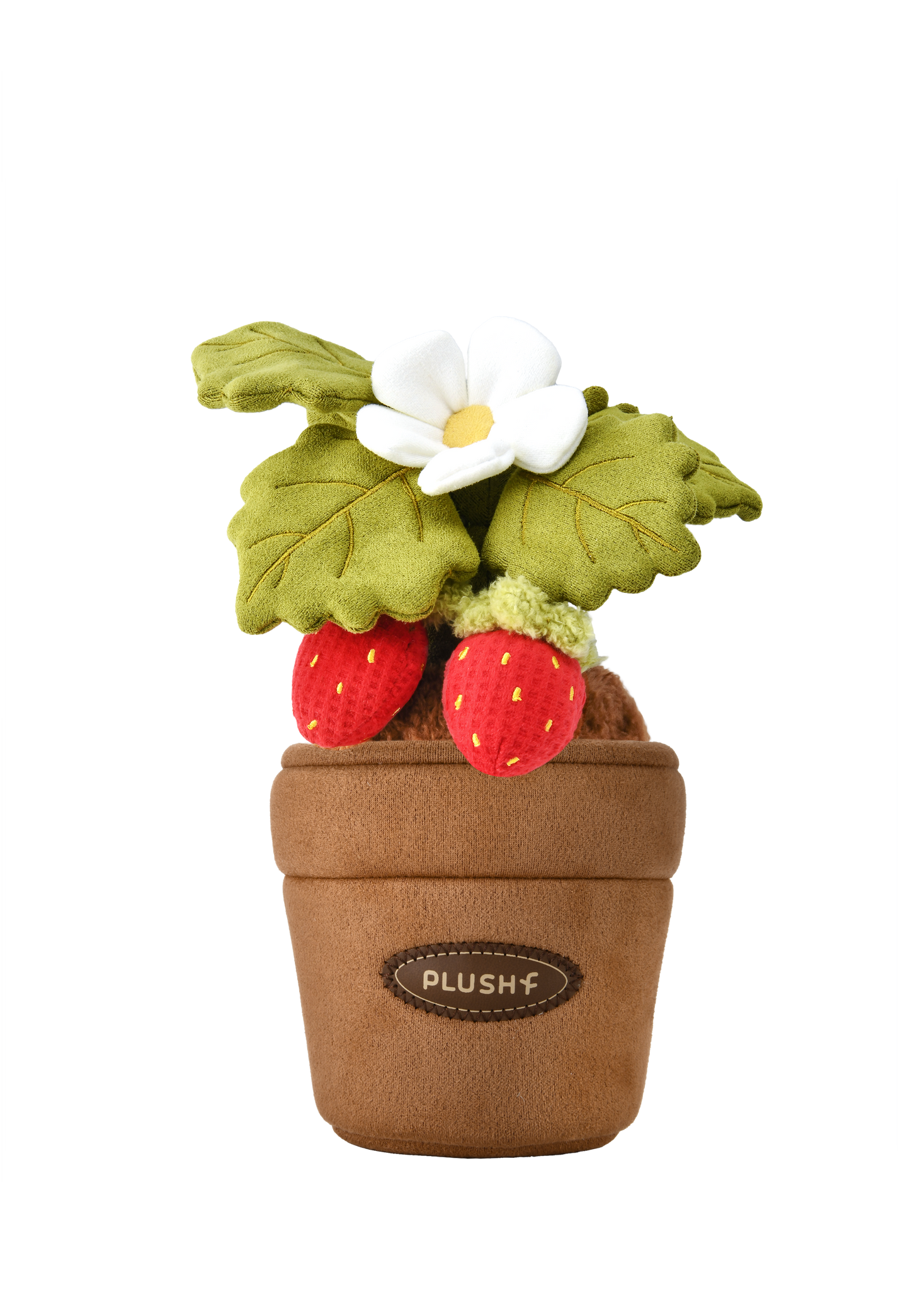 PlushWoods Strawberry Plant Plush With Pot 20cm