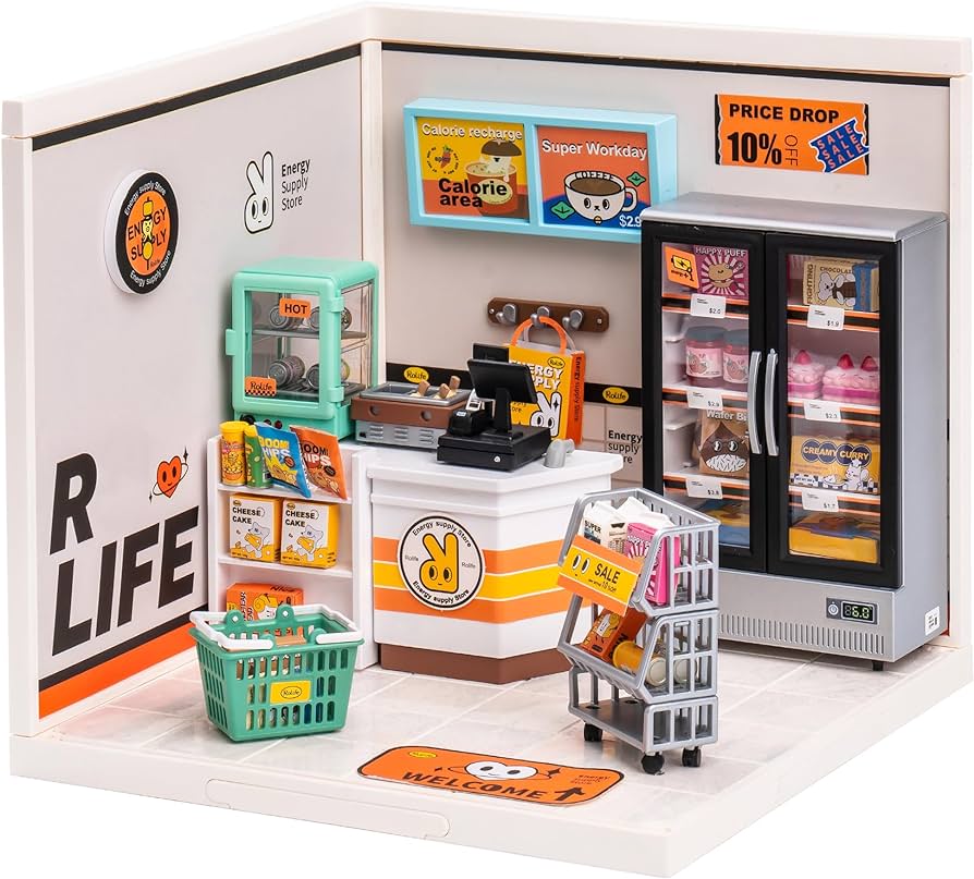 Robotime Rolife DIY Plastic Superstore Energy Supply Store