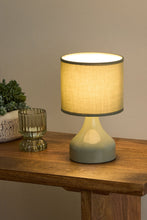 Load image into Gallery viewer, Emporium Aneesa Ceramic Table Lamp Green 15x15x25cm
