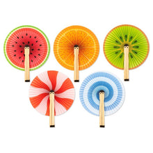 Load image into Gallery viewer, Kikkerland Fruity &amp; Sweet Paper Fans

