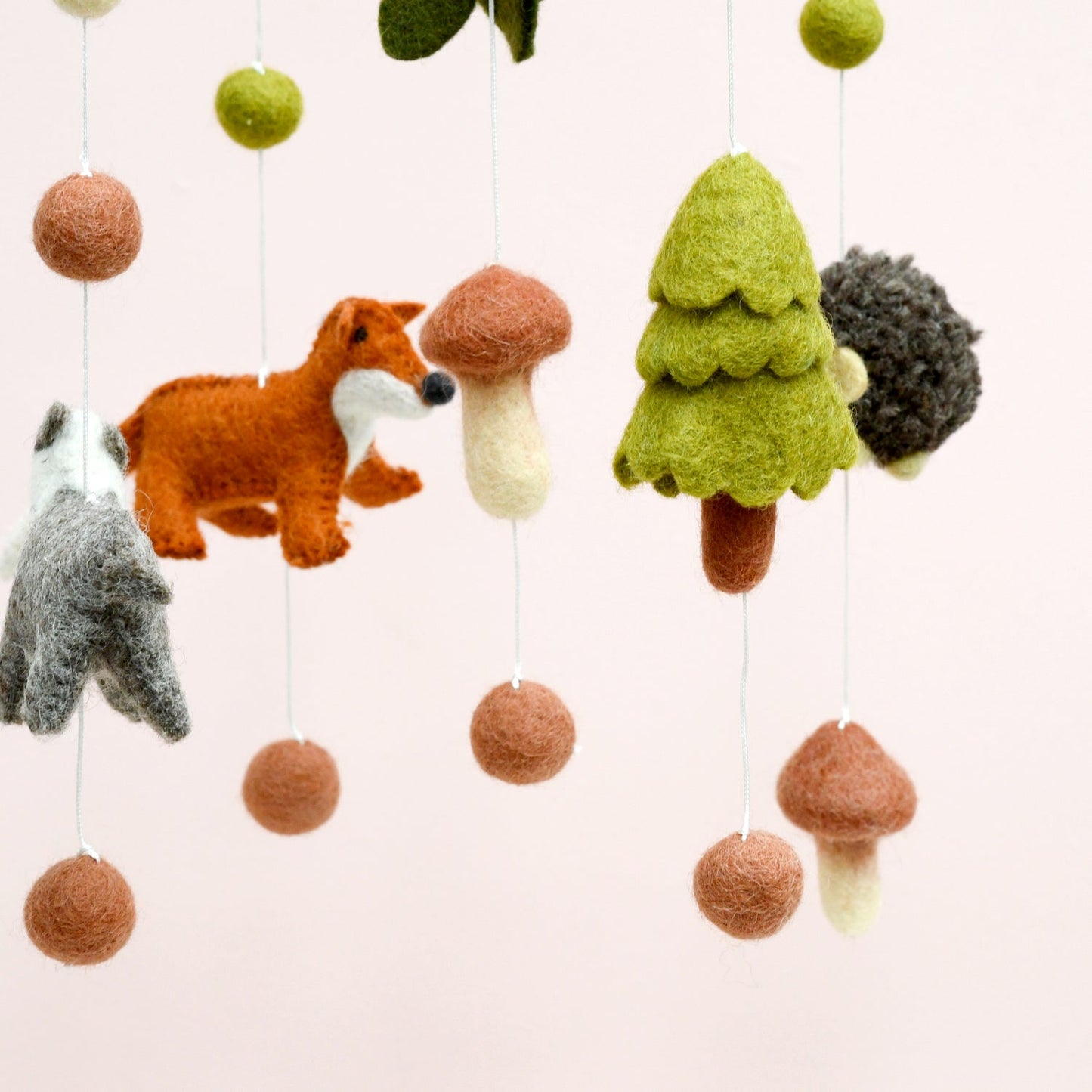 Tara Treasures Nursery Cot Mobile Natural Woodlands