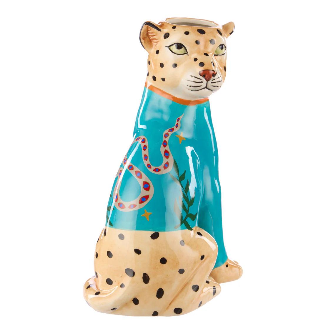 Emporium Pierson Leopard Vase Blue 25cm
