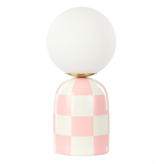Emporium Archie Table Lamp Pink & White