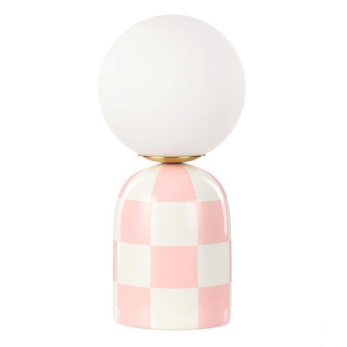 Emporium Archie Table Lamp Pink & White