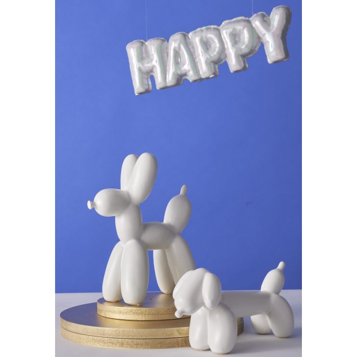 Emporium Bubbles Balloon Dog Sculpture White
