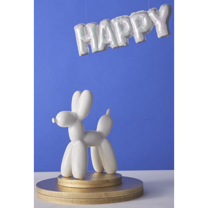Emporium Bubbles Balloon Dog Sculpture White