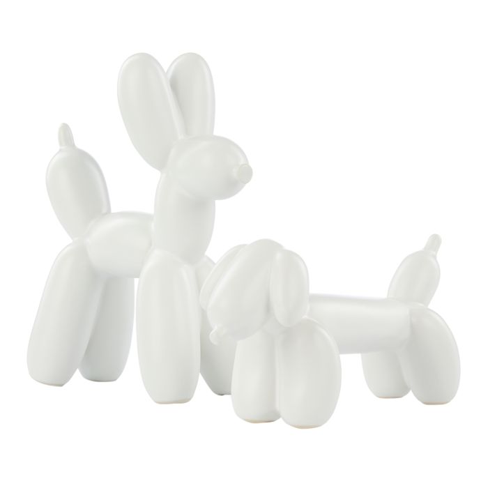 Emporium Bubbles Balloon Dog Sculpture White