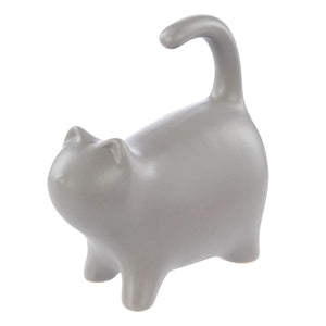 Emporium Mama Cat Sculpture Grey 14cm