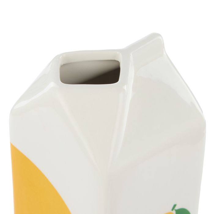 Emporium Lewis Ceramic Carton Vessel Lemon Multi-Coloured