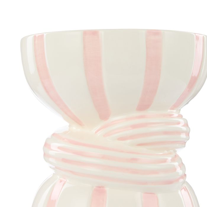 Emporium Lulu Collection Twist Stripe Vase Pink