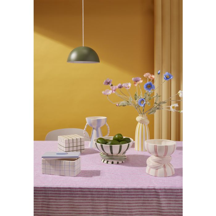 Emporium Lulu Collection Twist Stripe Vase Pink