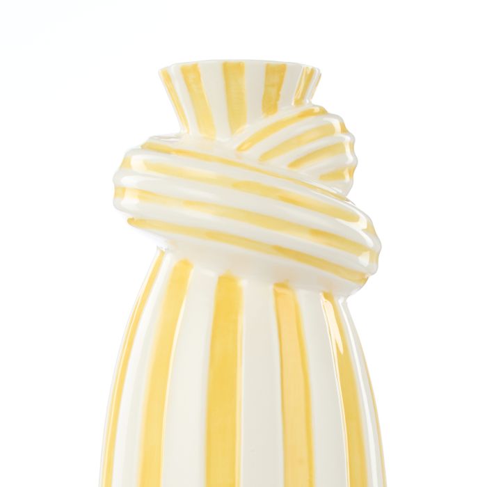 Emporium Lulu Collection Twist Stripe Vase Yellow