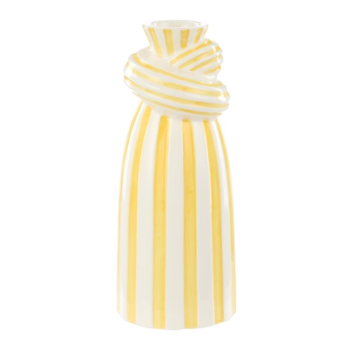 Emporium Lulu Collection Twist Stripe Vase Yellow