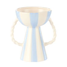 Load image into Gallery viewer, Emporium Lulu Collection Stripe Vase Blue 21cm
