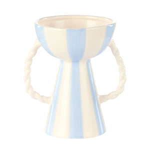 Emporium Lulu Collection Stripe Vase Blue 21cm
