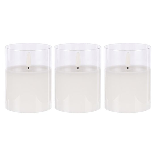 Rogue Glass Triflame Candle 3pcs Set Clear 8x8x10cm